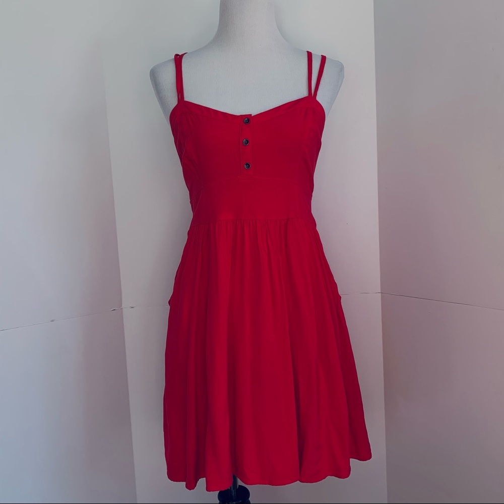 Express pink x back dress size large